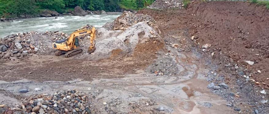 Riverbed excavation works