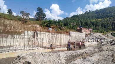 Riverside reinforcement works